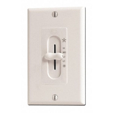 Fan Speed Control, White, Plastic, Wall