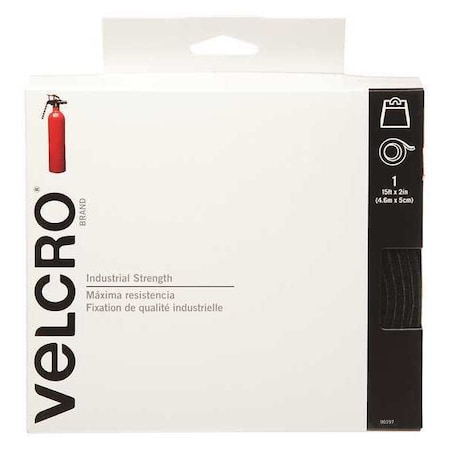 Reclosable Fastener, Rubber Adhesive, 15 ft, 2 in W, White
