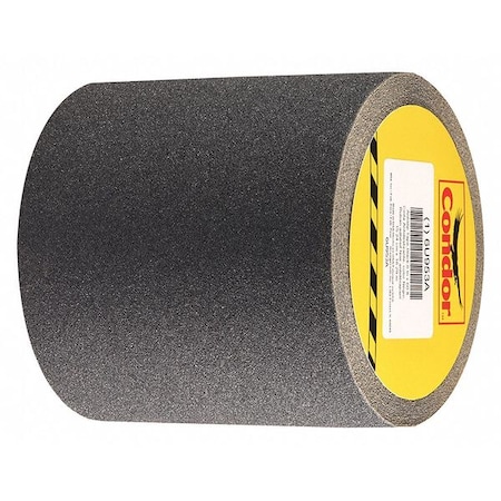 Anti-Slip Tape Polyester 80 Grit Size, Black, 6" W x 60 ft. L, 28 mil Thick