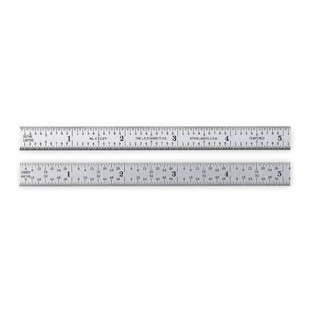 Steel Rule,Flexible,6 In,16R Grad