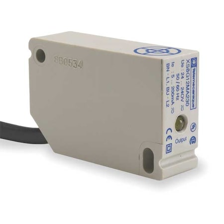 Inductive, Rectangular Proximity Sensor, Plastic, 2 m, Bare Wire, 2 Wires, Unshielded
