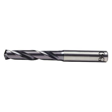 Screw Machine Drill Bit, 13.50 mm Size, 140  Degrees Point Angle, Solid Carbide, TiAlN Finish