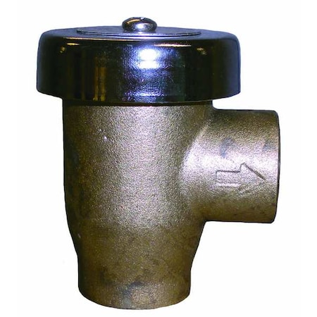 Vacuum Breaker,1/4 In,FNPT,Brass,125 psi