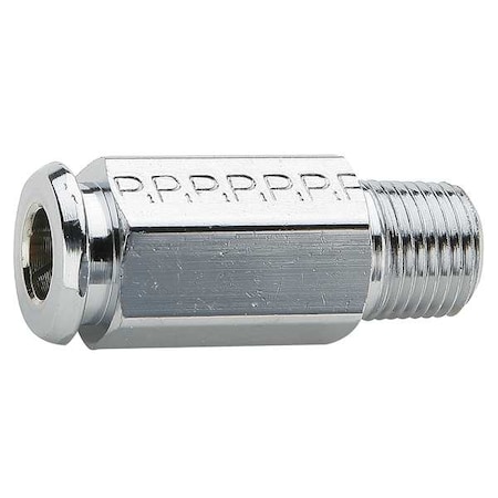 1/4" Compression Chrome Plated Brass Pipe Coupler 5PK