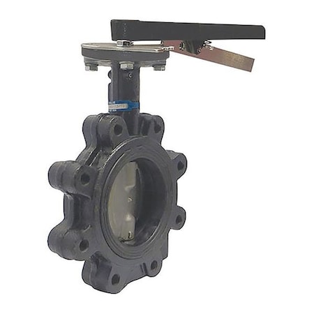 Butterfly Valve,Lug,5 In,CI,Buna Liner