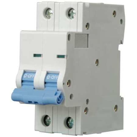 Circuit Breaker, NDB2-63 C2/2 Series, 2A, 2 Pole, 480V AC, 7.5kA at 480V AC, C Curve