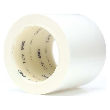 Floor Marking Tape Vinyl White, 4" W x 108 ft. L, 4.1 mil Thick
