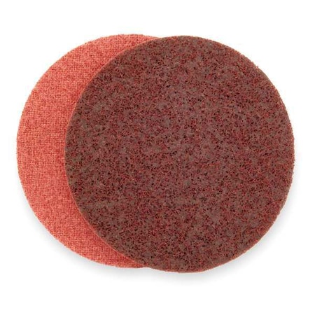 Hook-and-Loop Surface Conditioning Disc, 2 in Dia, No Hole, Aluminum Oxide, Not Applicable Grit, ZK