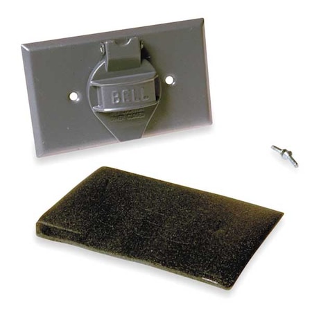 1 -Gang Horizontal Weatherproof Cover, ,Aluminum