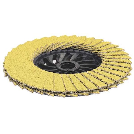 4-1/2" x 5/8"-11 Hard Edge Performance Coated PREDATOR Nylon Flap Disc, 80 Grit