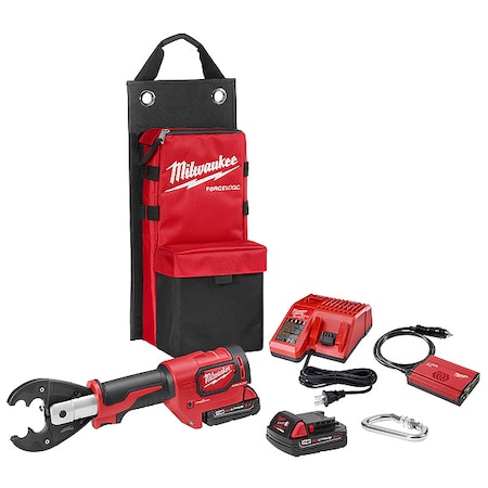 M18 FORCE LOGIC 6T Utility Crimper Kit with D3 Grooves and Fixed O Die