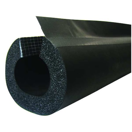 Pipe Insulation, 1-1/8" OD, 6 ft. L, NBR/PVC Based Elastomeric, 1 in Wall