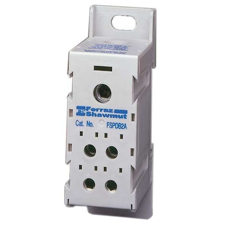 Power Distribution Block, Finger-Safe, 1 Pole, 175 A Copper, 1,500 V DC, DIN Rail, Screw