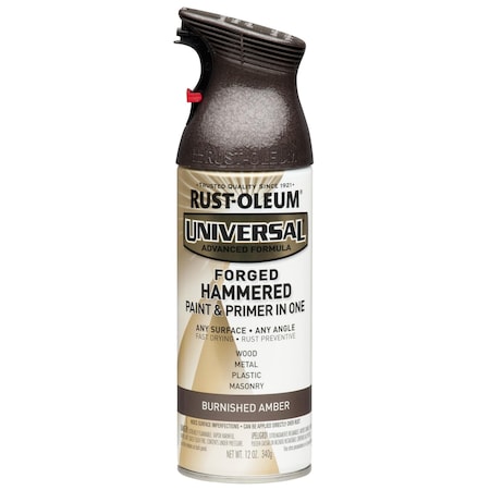 Spray Paint, Burnished Amber, Forged Hammered, Solvent, 12 oz