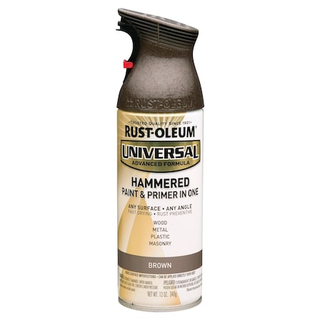 Hammered Spray Paint, Brown, Hammered, Solvent, 12 oz
