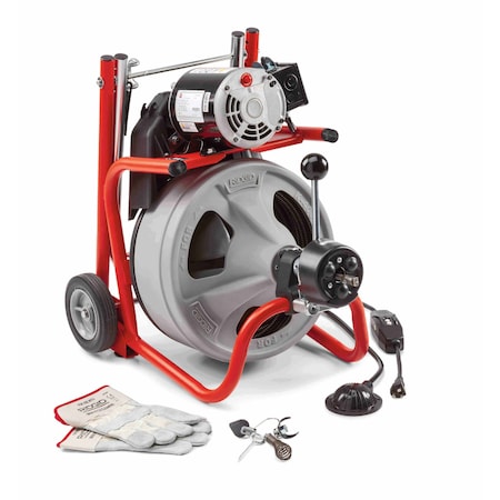 100 ft Corded Drain Cleaning Machine, 115V AC