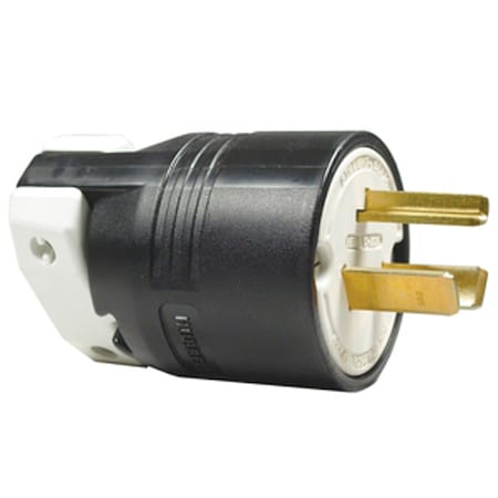 Straight Blade Plug, 10-30P, 30 A, 125/250V AC, 3 Pole, Screw Terminals, Non-Grounded