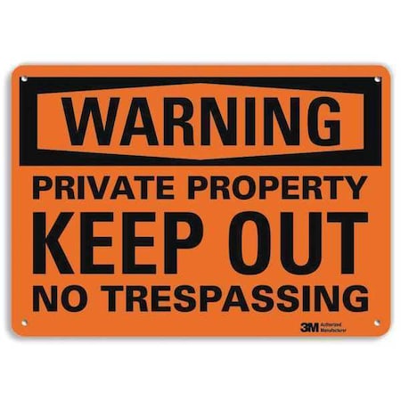 Admittance Sign,Keep Out,7in H x 10in W