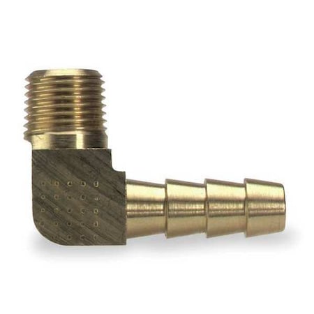 Hose Barb,3/8 In Barb,1/4 In MNPT,Brass