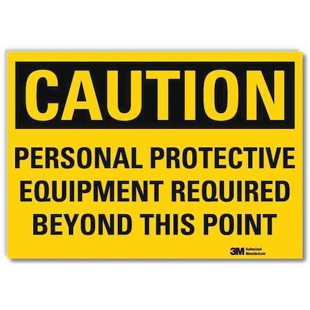 Safety Sign,Protective Equipment,14 in W