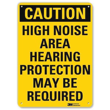 Safety Sign, 10 in Height, 7 in Width, Aluminum, Horizontal Rectangle, English