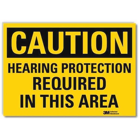 Safety Sign,Hearing Protectin Area,14inW