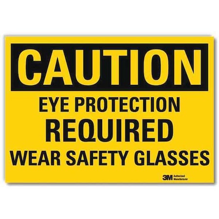 Safety Sign, 10 in W, 7 in H, Reflective Sheeting, Yellow