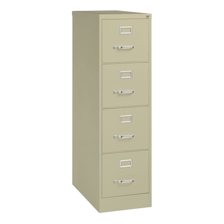 15" W 4 Drawer Vertical File Cabinet, Putty,  Letter