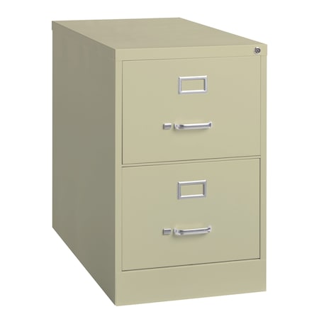 18" W 2 Drawer Vertical File Cabinet, Putty,  Legal