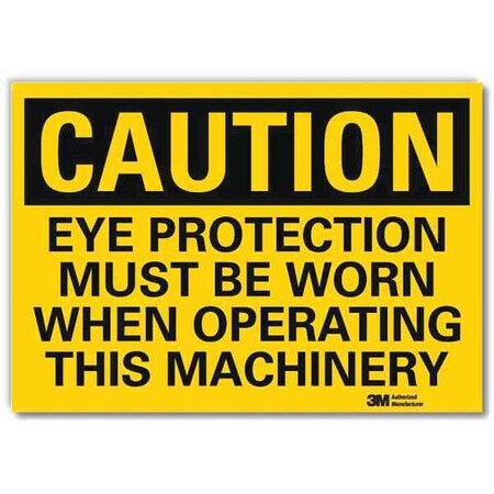 Safety Sign, 7 in W, 5 in H, Reflective Sheeting, Yellow