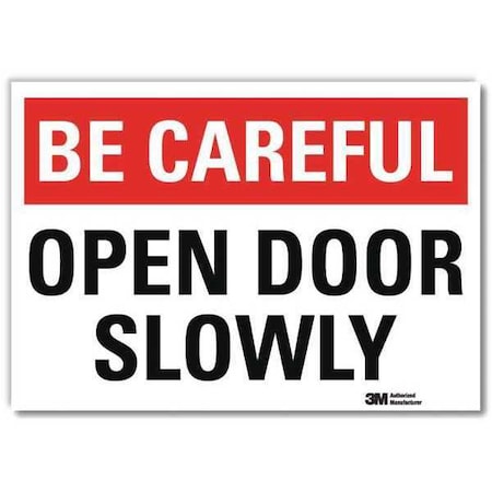 Safety Decal, 5 in H, 7 in W, Reflective Sheeting, Horizontal Rectangle, English, U7-1022-RD_7X5