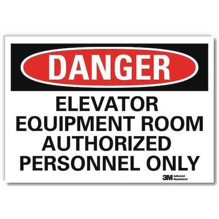 Danger Sign, 10 in H, 14 in W, Reflective Sheeting, Horizontal Rectangle, English, U3-1416-RD_14X10