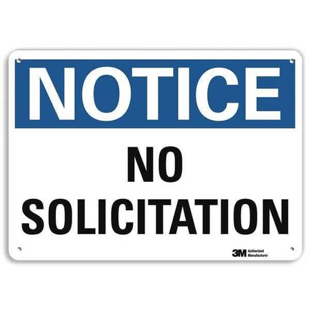 Notice Sign, 7 in H, 10 in W, Aluminum, Vertical Rectangle, English, U5-1411-RA_10X7