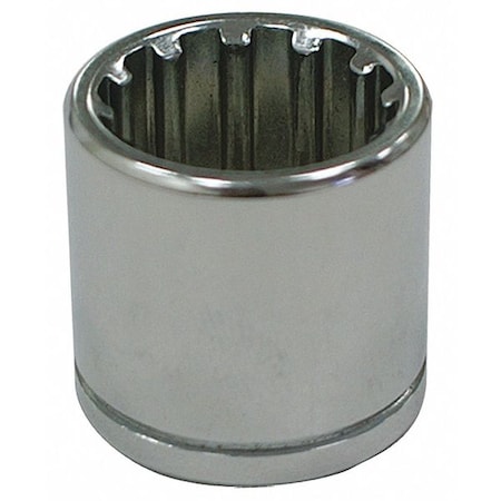 WESTWARD 1/4 in Drive, 9/32" SAE Socket, 12 Points,  Steel, Chrome, 9/32 in