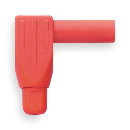 Right Angle Banana Plug, CAT III 1000V, 1 1/4 in, Red