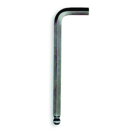 SAE Plain Ball Hex Key Hex Key, 1/8" Tip Size, 3 3/4 in Long, 3/4 in Short, 10 PK