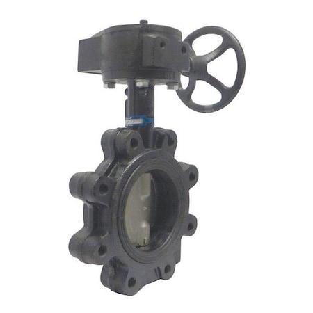 Butterfly Valve,Lug,8 In,CI,EPDM,Gear