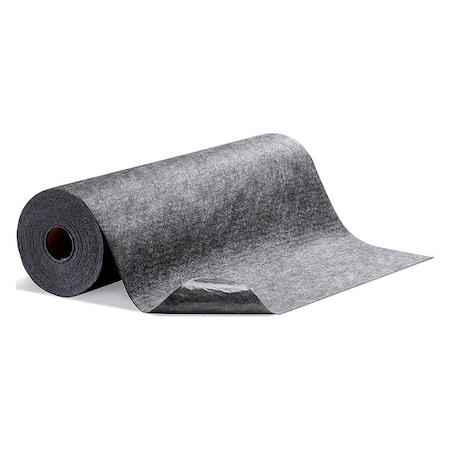 Sorbent Roll, 8 gal, 3 ft x 100 ft, Universal, Gray, Polypropylene