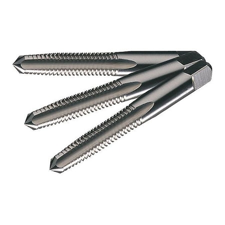HSS Taper, Plug and Bottoming Straight Flute Hand Tap Set 0404 Cle-Line Bright 3-Flute GH2,N6-32UNC