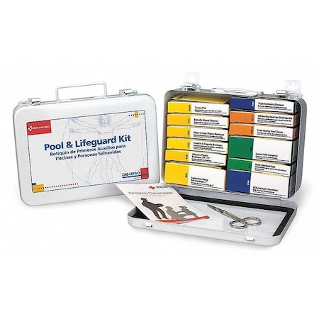 First Aid Kit and Housing, Metal 100 Components, 25 People Served