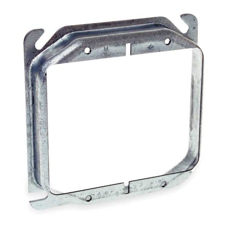 Mud Ring, 2 Gangs, Galvanized Zinc, Square Box Type