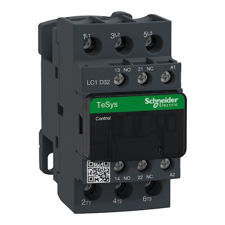 IEC Magnetic Contactor, 1NC/1NO, 120V AC, 3 P, Non-Reversing, Screw Clamp