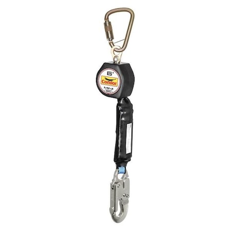 Not Applicable Self-Retracting Lifeline, 6 ft. Length, Carabiner, Steel, 1 Leg(s)