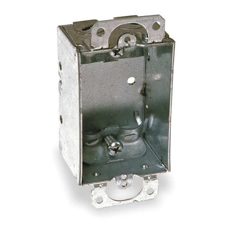 Electrical Box, 7.5 cu in, Switch Box Type, 1 Gang, Galvanized Zinc, Rectangular Shape