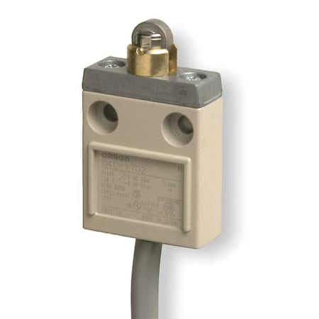 Limit Switch, Plunger, Roller, SPDT, 5A at 240V AC, Actuator Location: Top