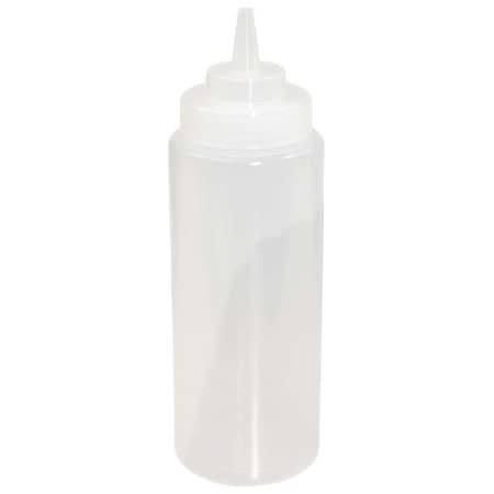 Squeeze Bottle,Plastic,Clear,24 oz.,PK12