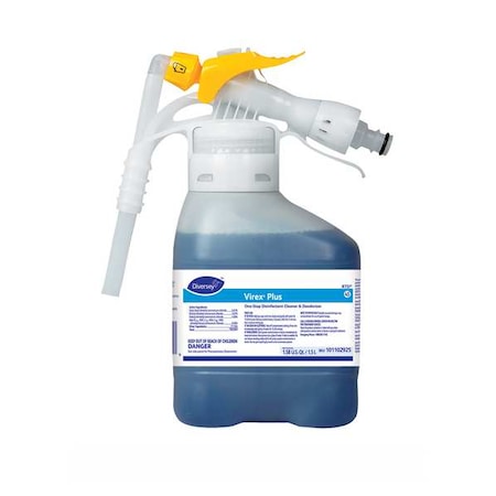 One Step Disinfectant Deodorizing Cleaner Concentrate, 1.5L Bottle, Unscented, Blue, 2 PK