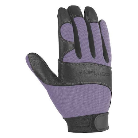 Mechanics Gloves, Pigskin Leather Palm, L, Blue Dusk/Black