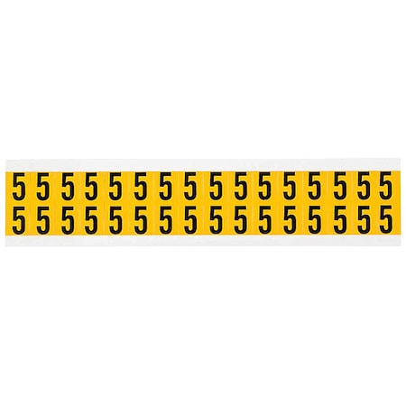 Number Label, 5, 3/4in.Hx9/16in.W, Vinyl