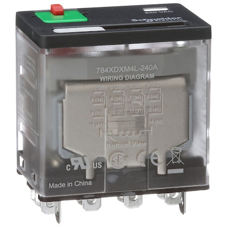Socket, General Purpose Relay, Square, 15 A, 14 Pins, Faston Connector